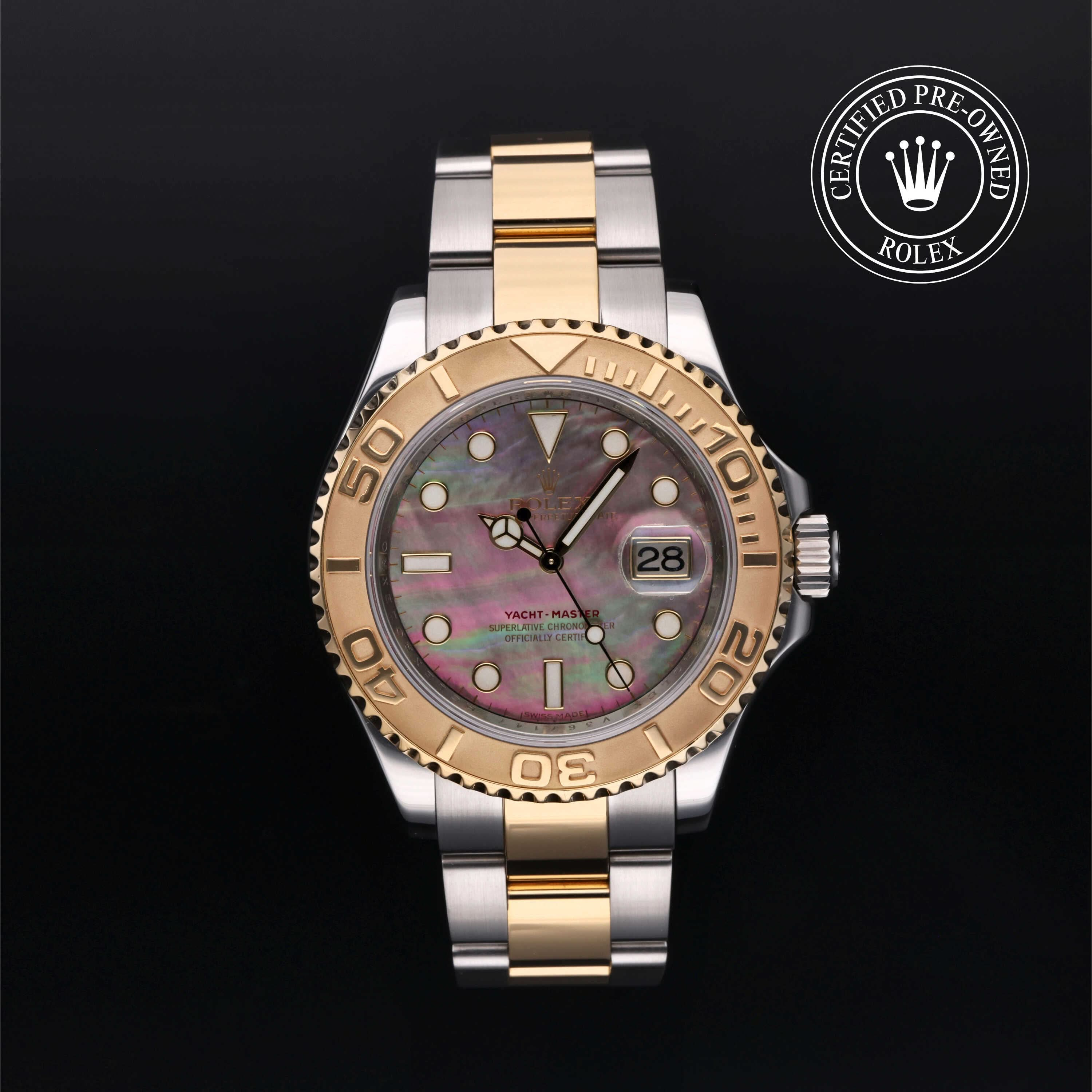 Rolex Certified Pre owned Oyster Perpetual Yacht Master 40mm in Oystersteel and Yellow Gold 16623 Henne Jewelers