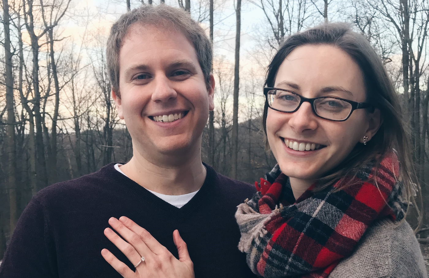 Seth & Christin Showing Off Christin's Engagement Ring from Henne Jewelers