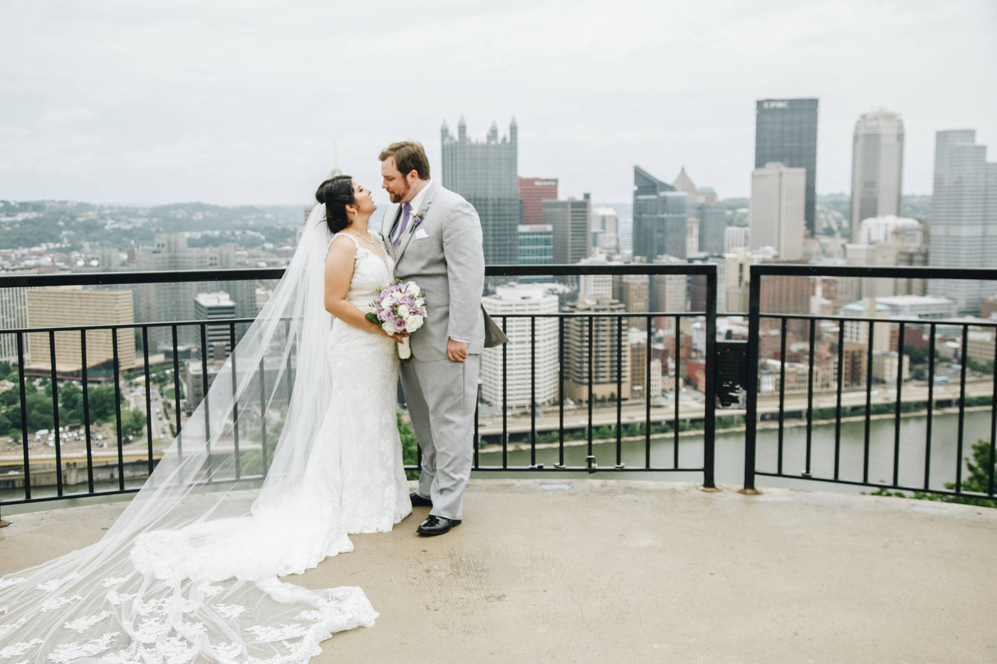 Henne Engagement Ring Couple Nicholas & Anakin Overlooking the City