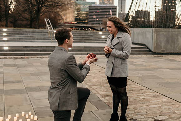 CJ Proposes to Taylor with an Engagement Ring from Henne Jewelers at The Point