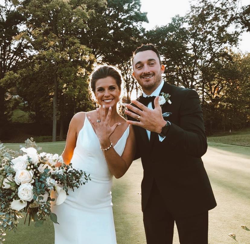 Alexander & Emily Show off Their Wedding Bands from Henne Jewelers