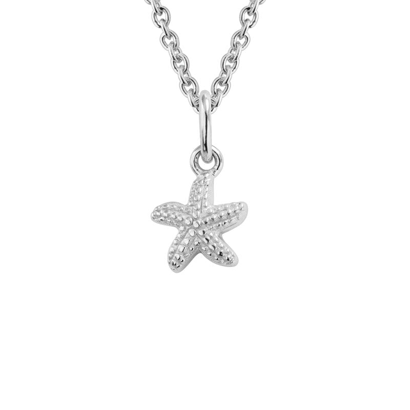 STERLING SILVER STARFISH PENDANT NECKLACE