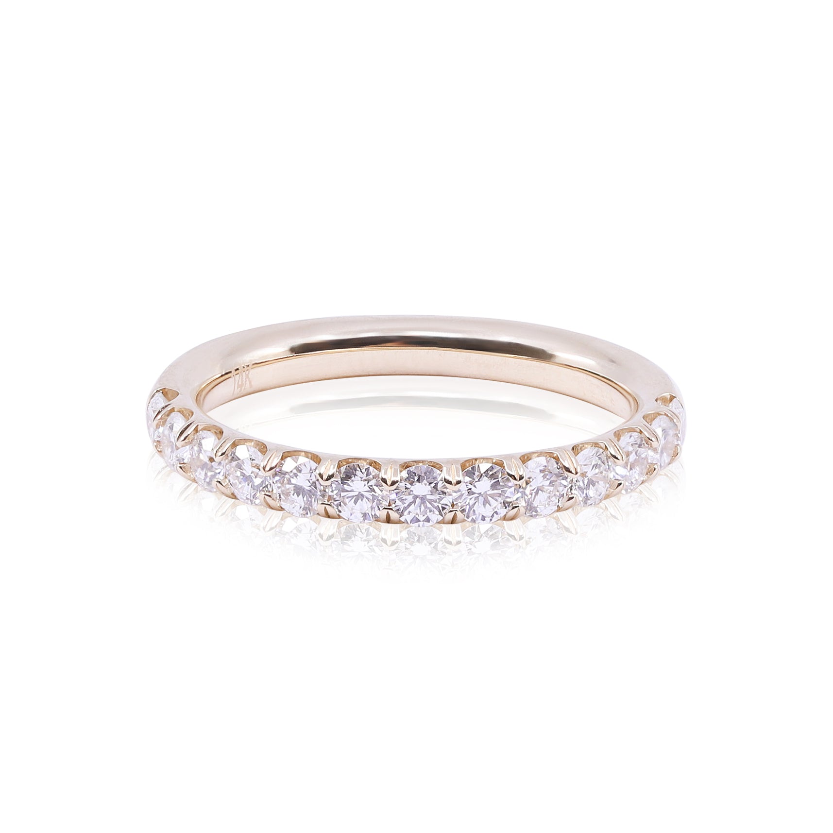 14K YELLOW GOLD DIAMOND WEDDING BAND - 0.75CTW