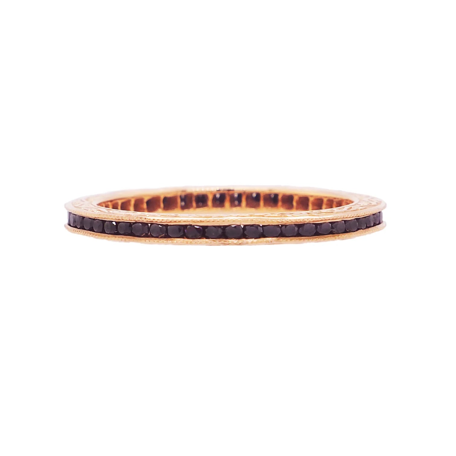 SETHI COUTURE 18K ROSE GOLD BLACK DIAMOND CHANNEL BAND