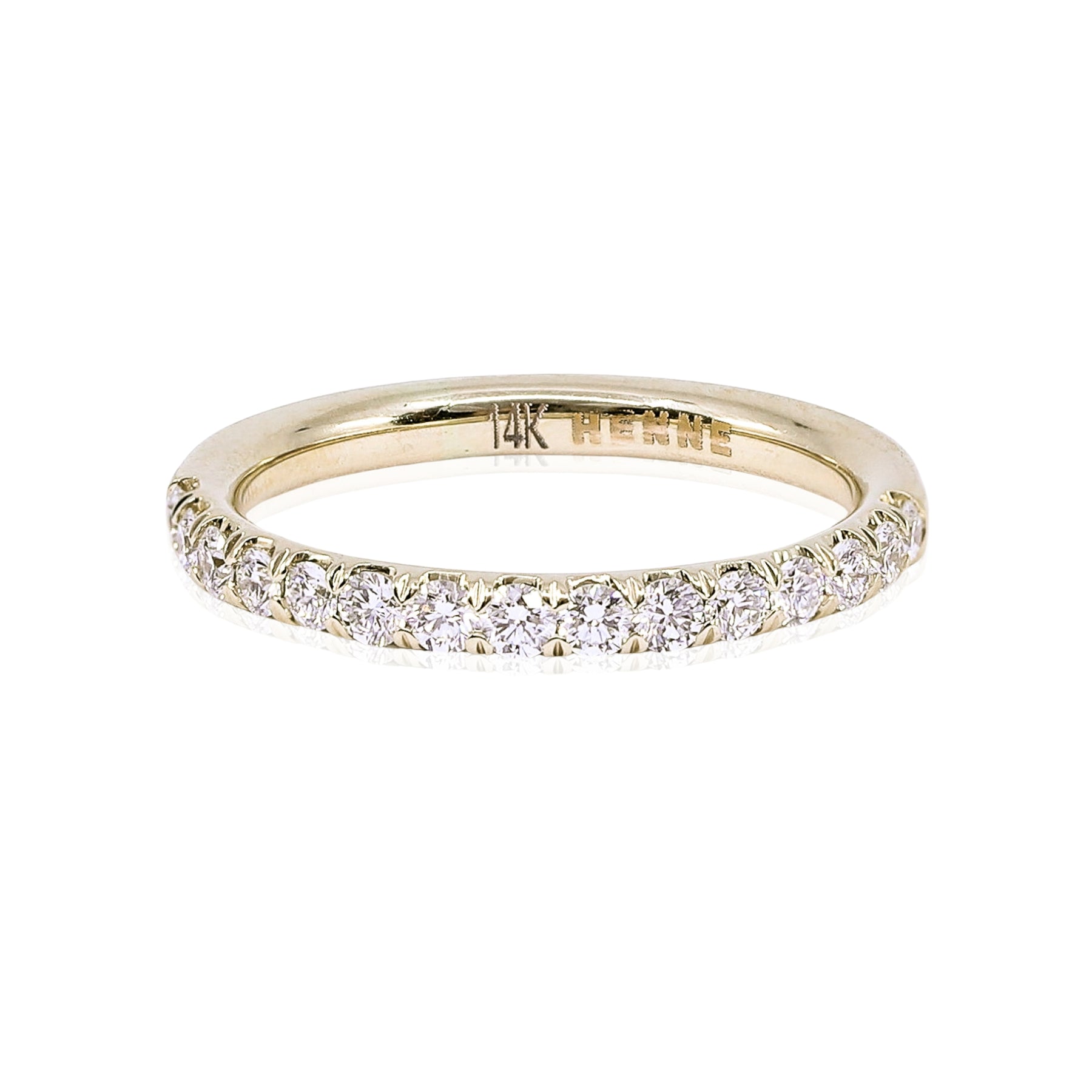 14K YELLOW GOLD DIAMOND WEDDING BAND - 0.50CTW