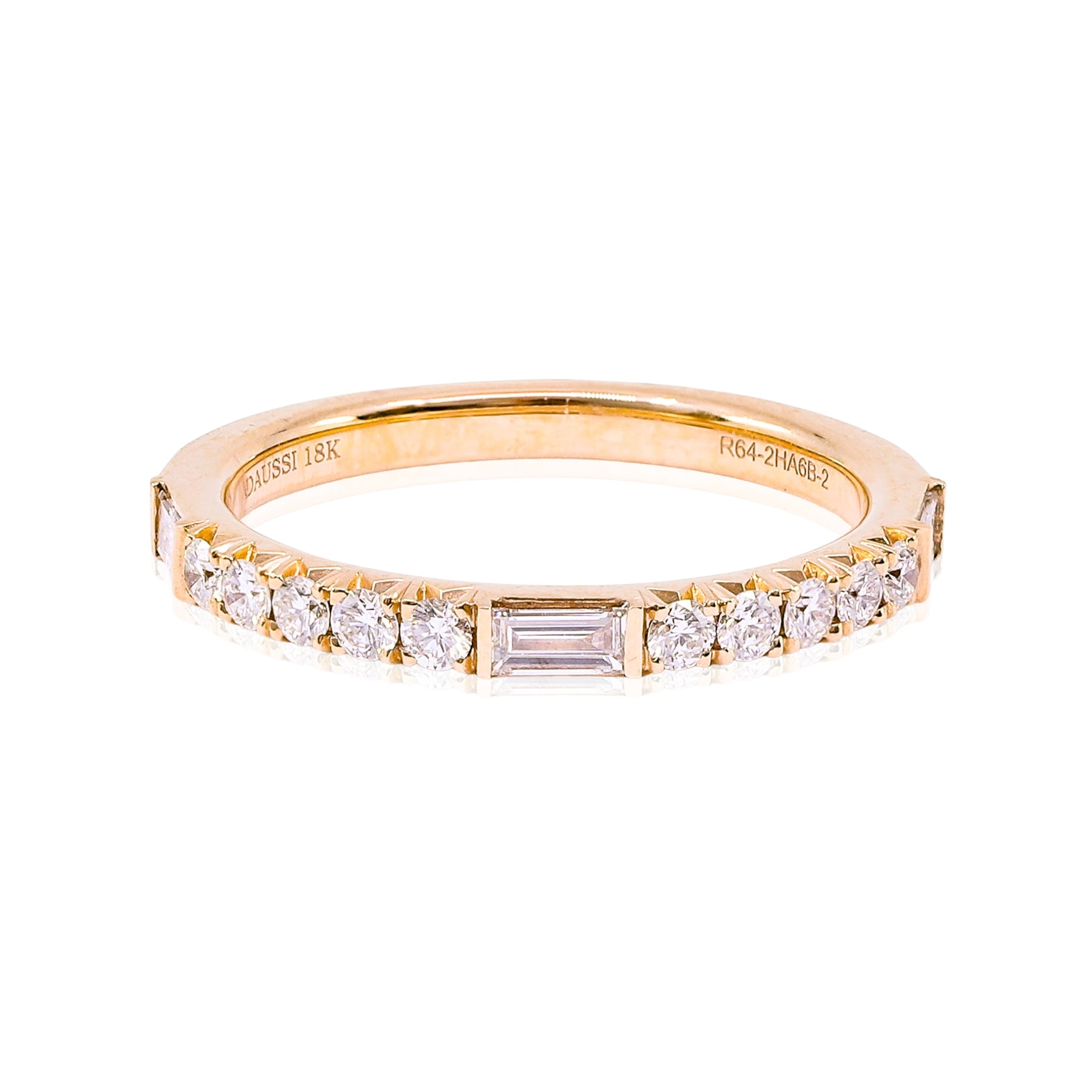 18K ROSE GOLD MIXED CUT DIAMOND WEDDING BAND - 0.54CTW