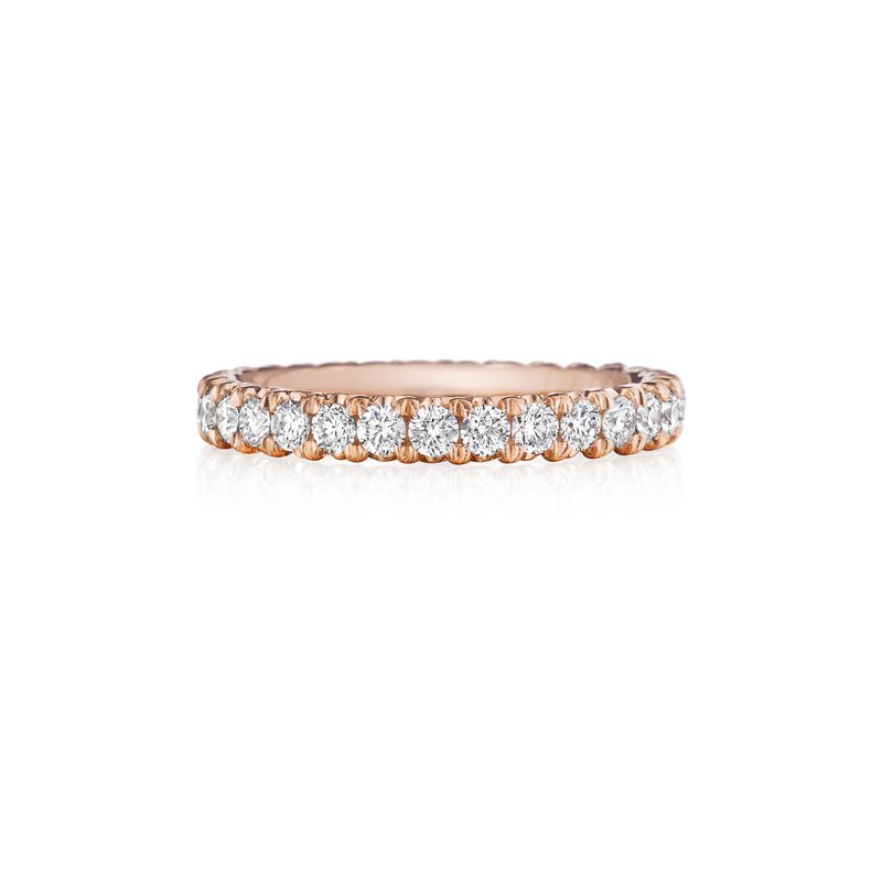 14K ROSE GOLD DIAMOND WEDDING BAND - 0.47CTW