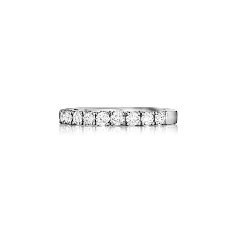 14K WHITE GOLD DIAMOND WEDDING BAND - 0.70CTW