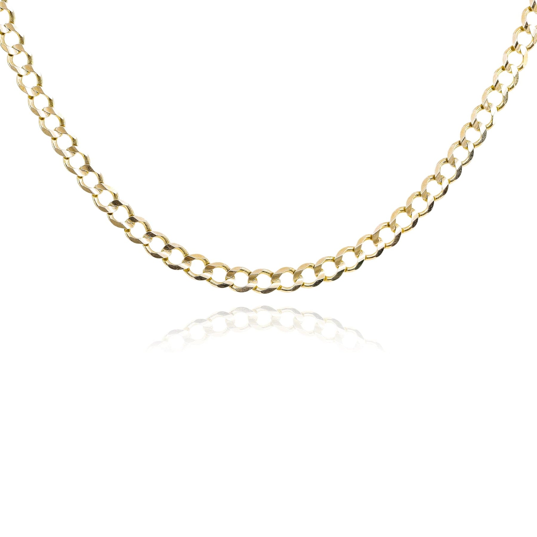 ESTATE 14K YELLOW GOLD FLAT CABLE LINK CHAIN