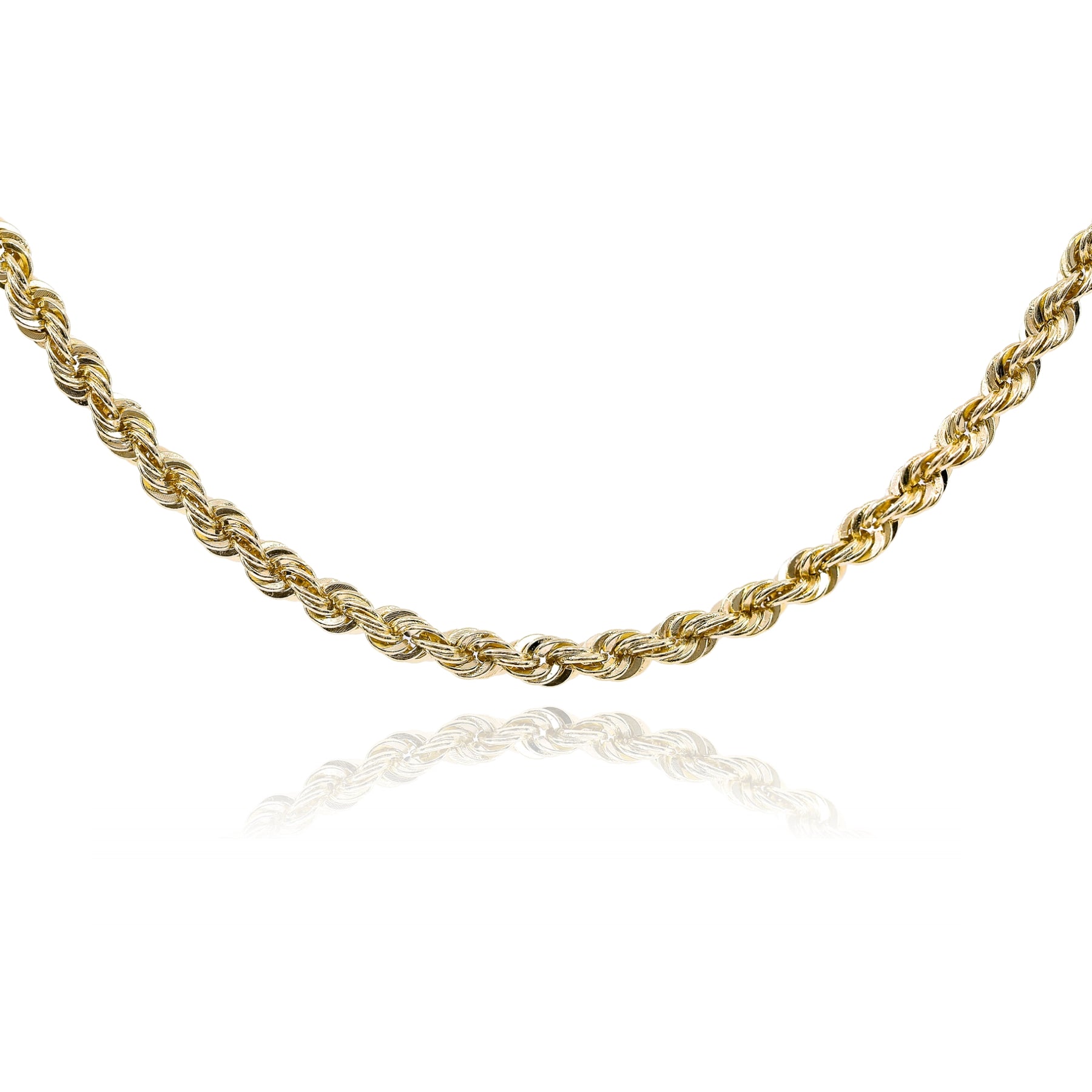 ESTATE 14K YELLOW GOLD SOLID ROPE CHAIN