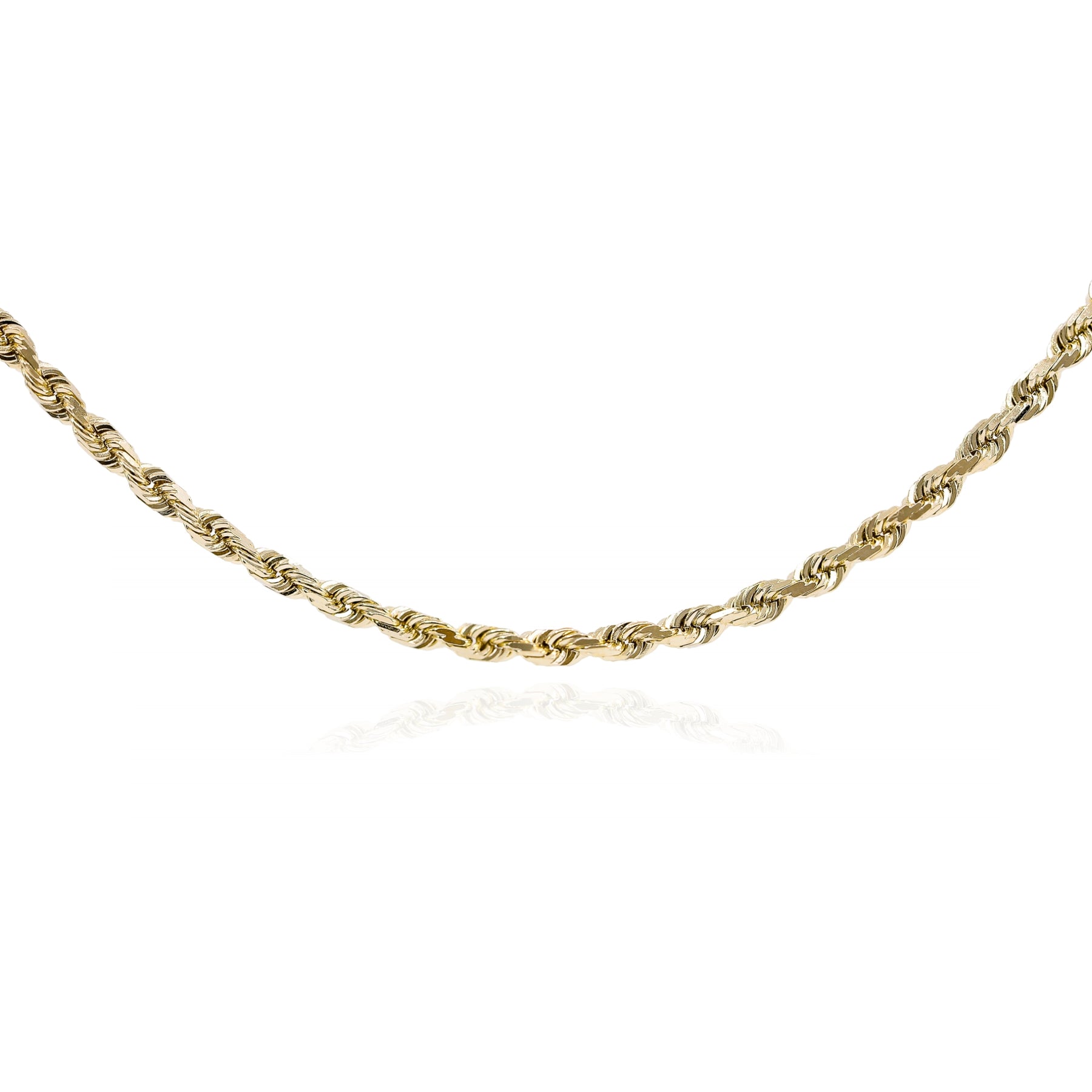 ESTATE 14K YELLOW GOLD SOLID ROPE CHAIN