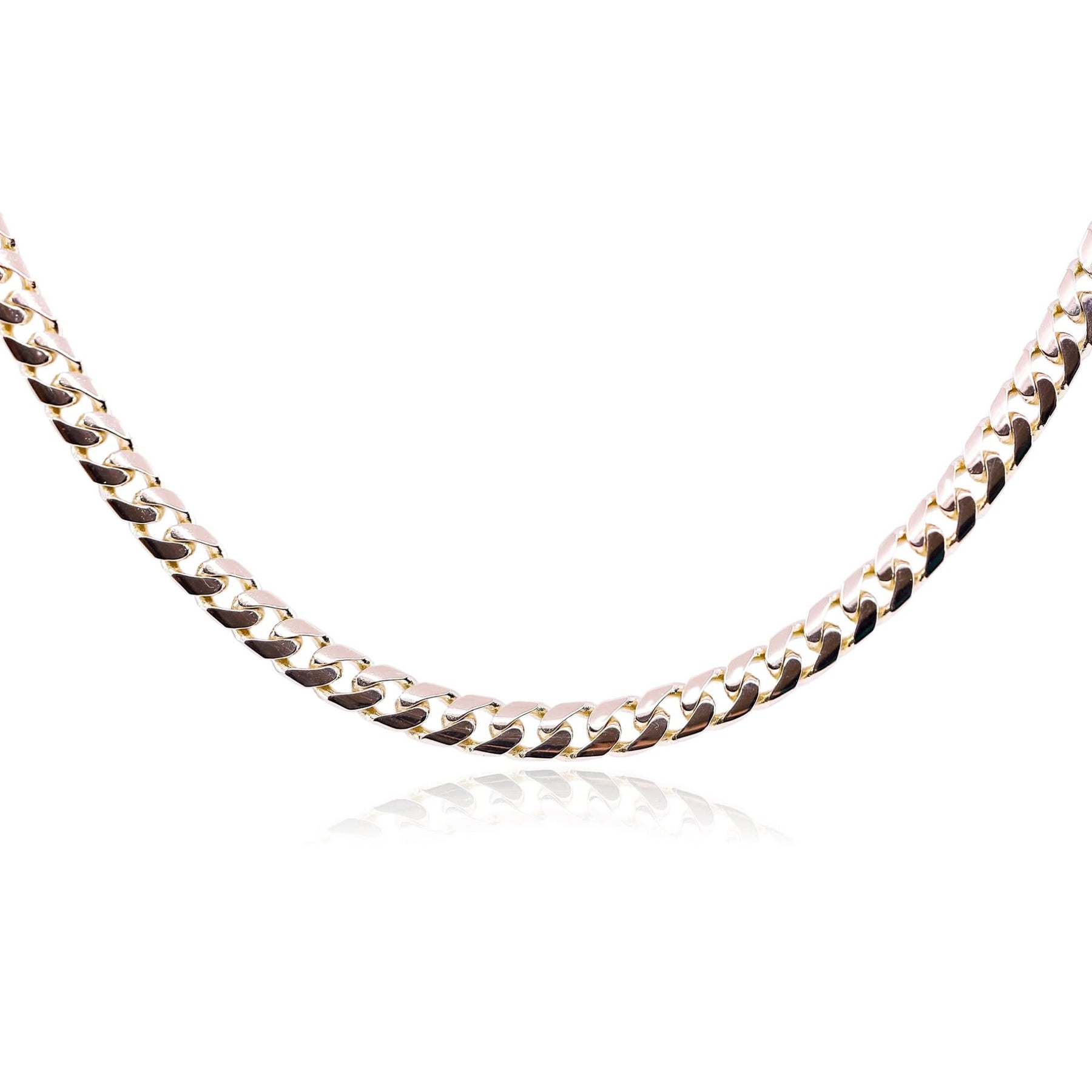 ESTATE 14K YELLOW GOLD FLAT CURB LINK CHAIN