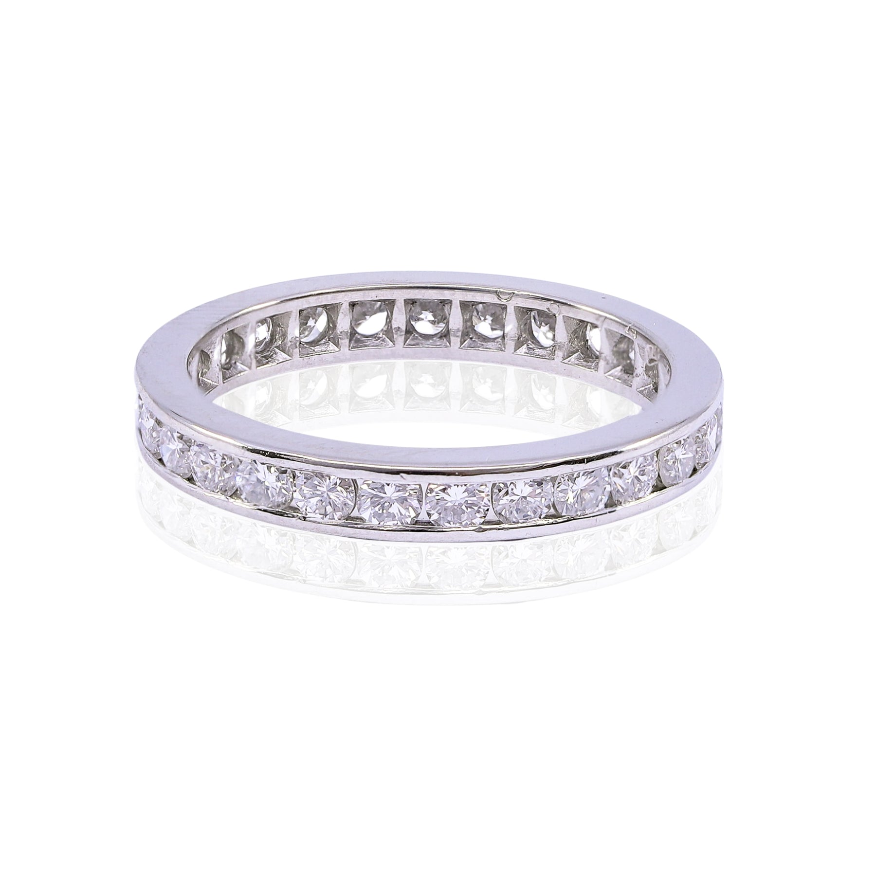 ESTATE PLATINUM CHANNEL SET DIAMOND ETERNITY BAND - 0.50CTW