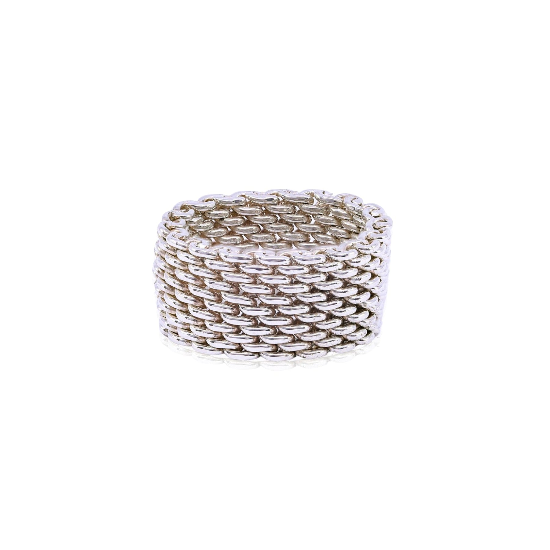 ESTATE TIFFANY STERLING SILVER MESH BAND