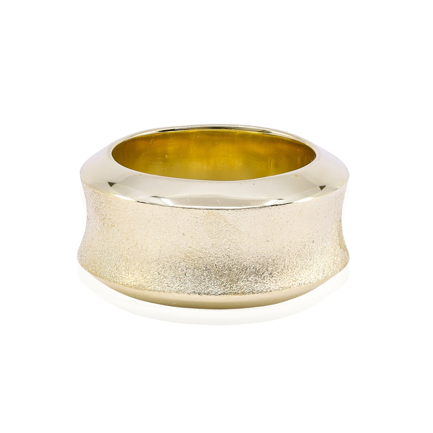 ESTATE 18K YELLOW GOLD CONCAVE BAND