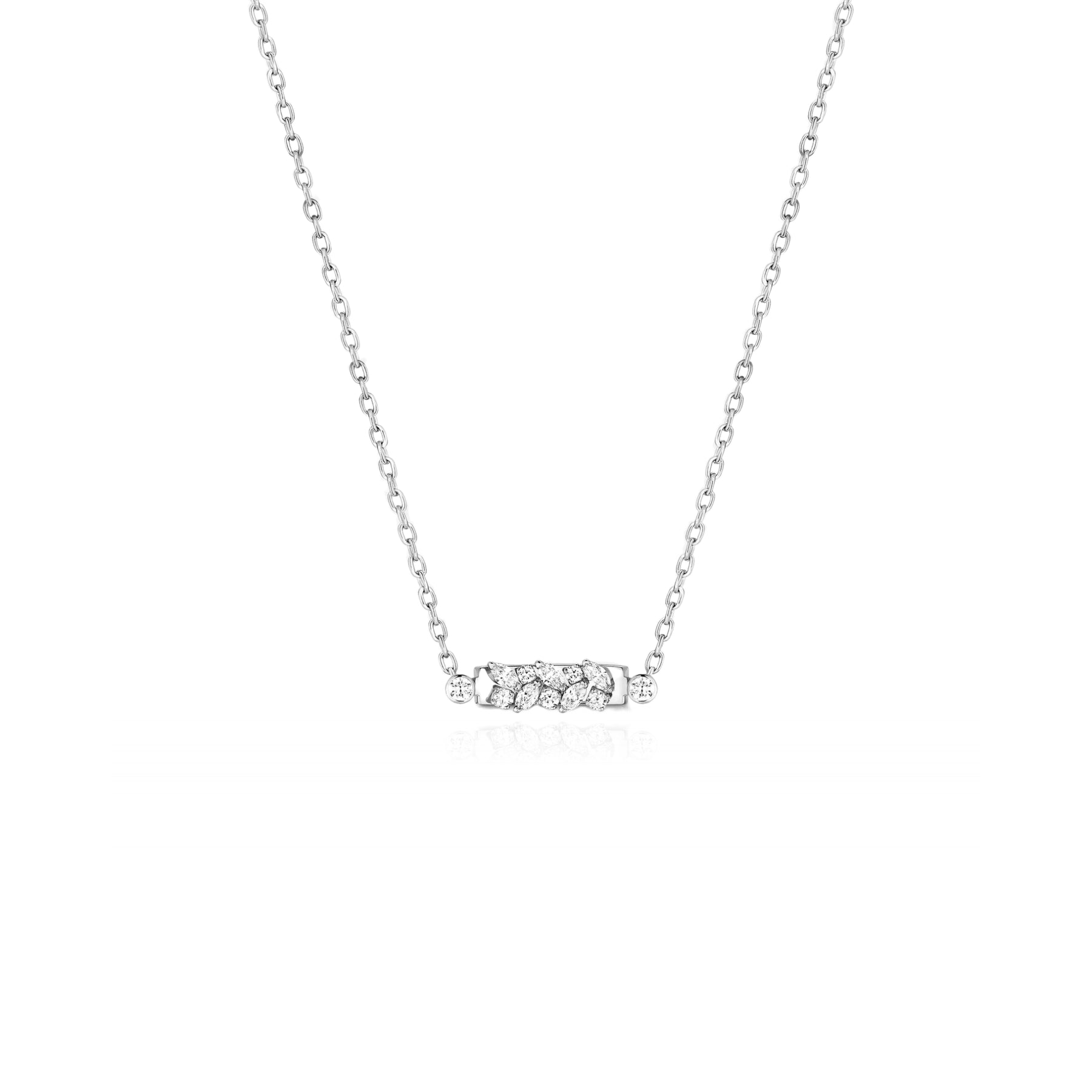 NOUVEL HERITAGE 18K WHITE GOLD SOIREE MOOD PENDANT NECKLACE - 0.35CTW