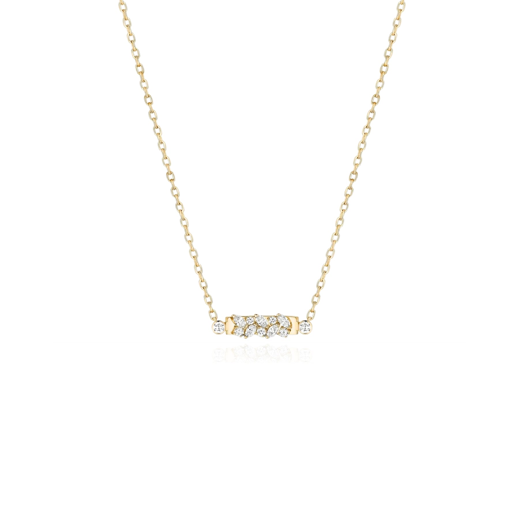 NOUVEL HERITAGE 18K YELLOW GOLD SOIREE MOOD PENDANT NECKLACE - 0.35CTW