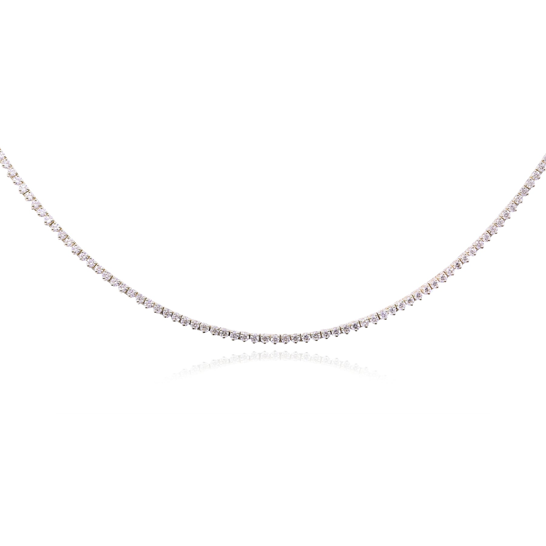 14K YELLOW GOLD DIAMOND TENNIS NECKLACE - 5.56CTW