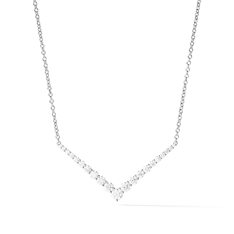 MELISSA KAYE 18K YELLOW GOLD ARIA DIAMOND V-NECKLACE 1.61CTW