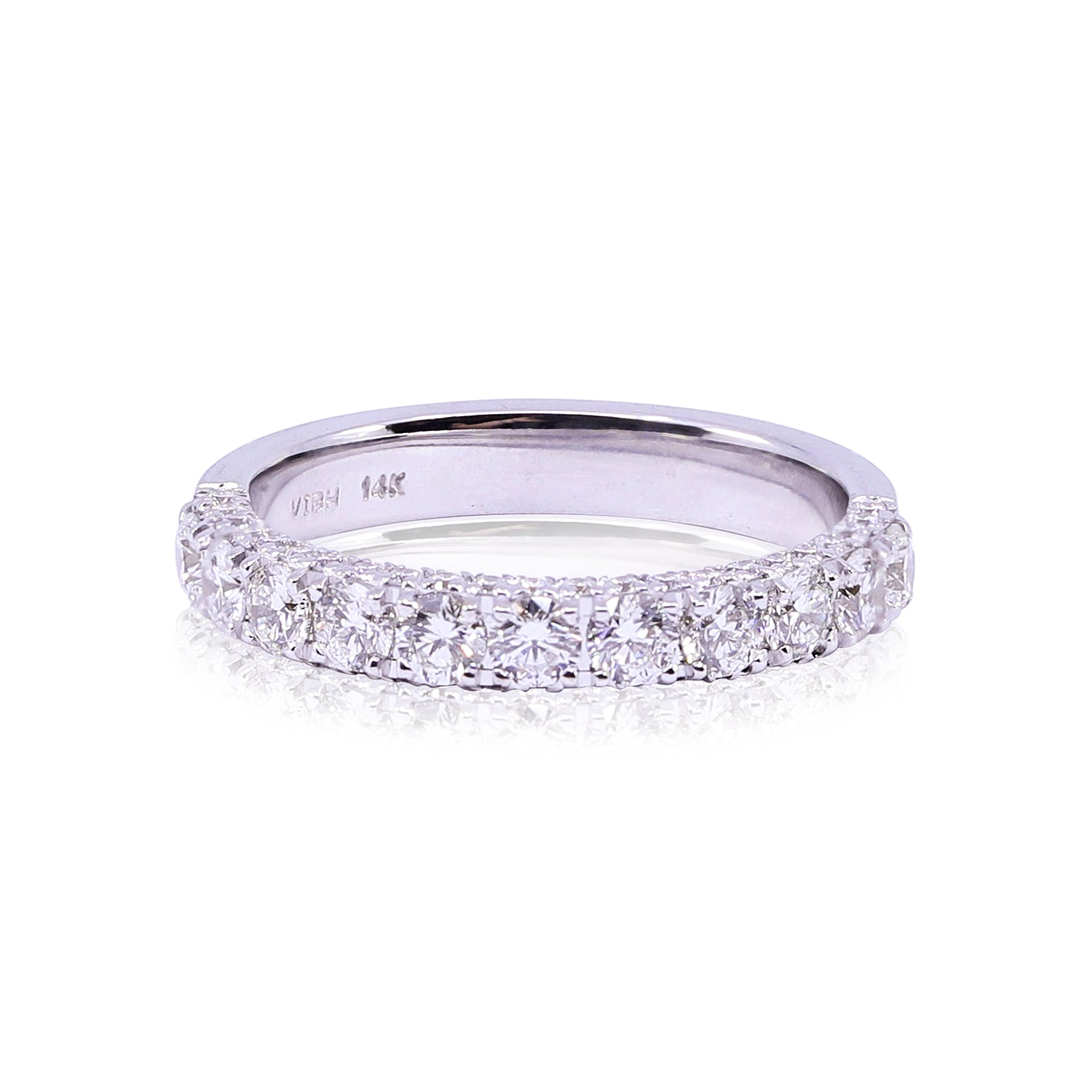 14K WHITE GOLD ROUND DIAMOND RING 1.23CTW