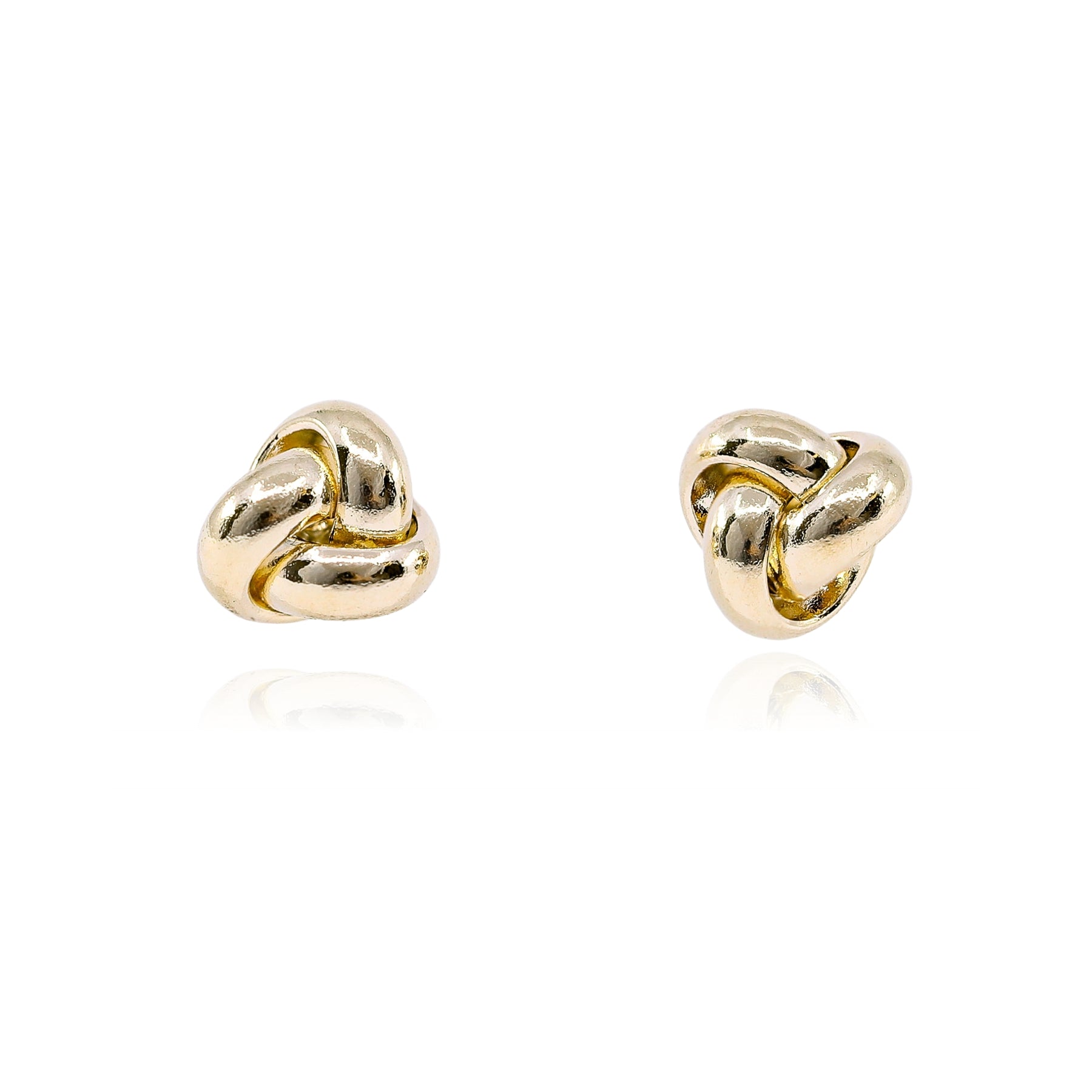 14K YELLOW GOLD 7MM LOVE KNOT EARRINGS