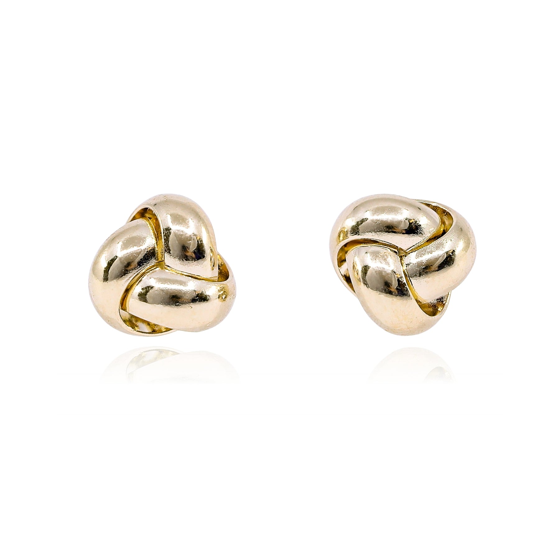 14K YELLOW GOLD LOVE KNOT EARRINGS