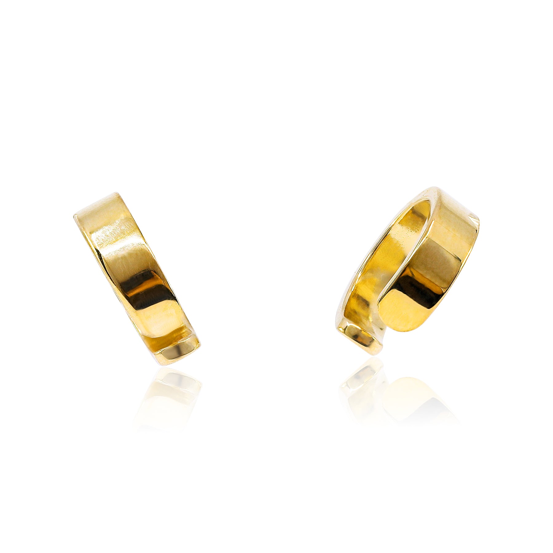 14K YELLOW GOLD EARRING CUFFS