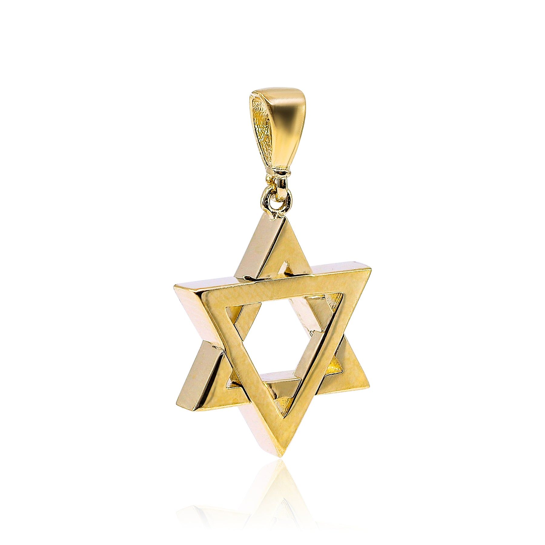 14K YELLOW GOLD STAR OF DAVID PENDANT