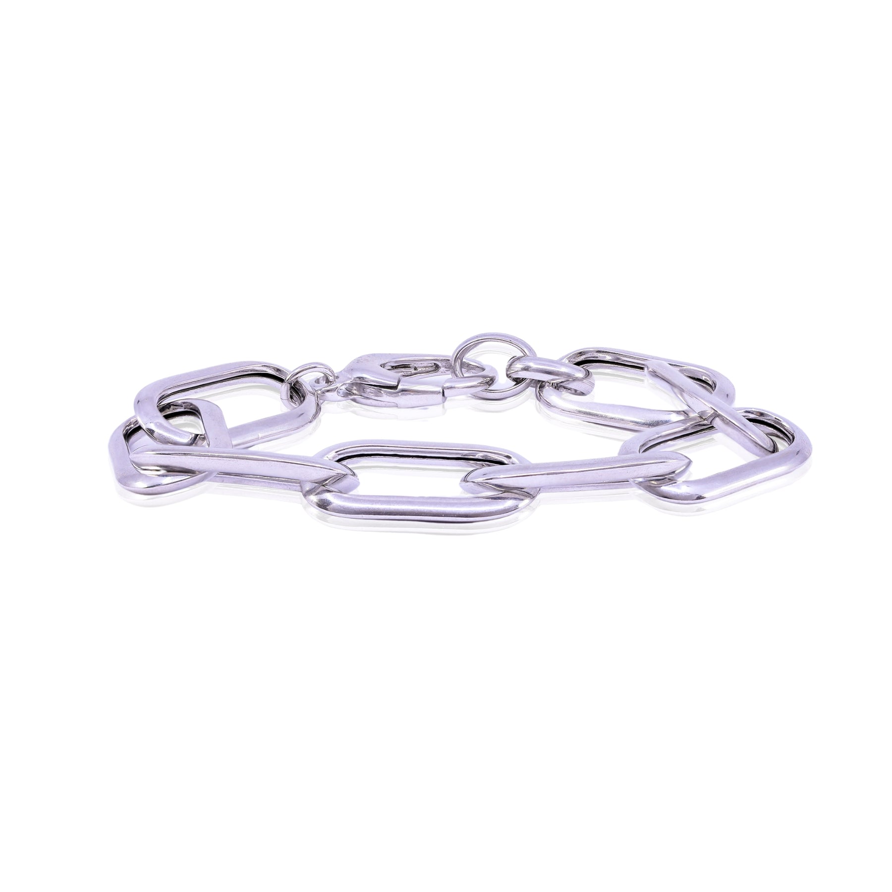 STERLING SILVER OVAL LINK BRACELET