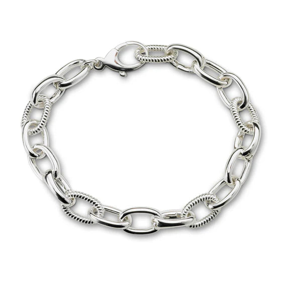 MONICA RICH KOSANN STERLING SILVER CHARM CHAIN BRACELET