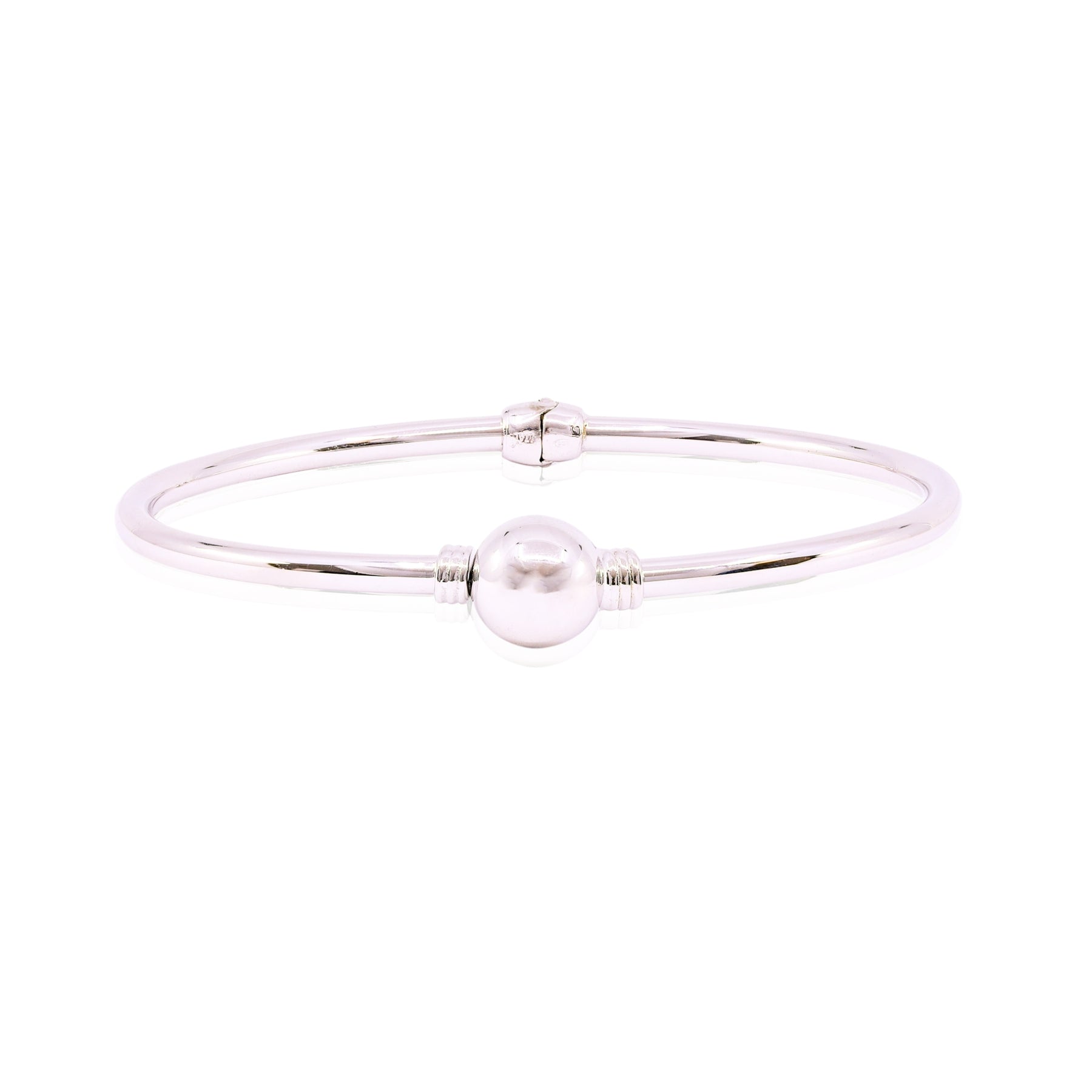 STERLING SILVER TUBE BANGLE BRACELET