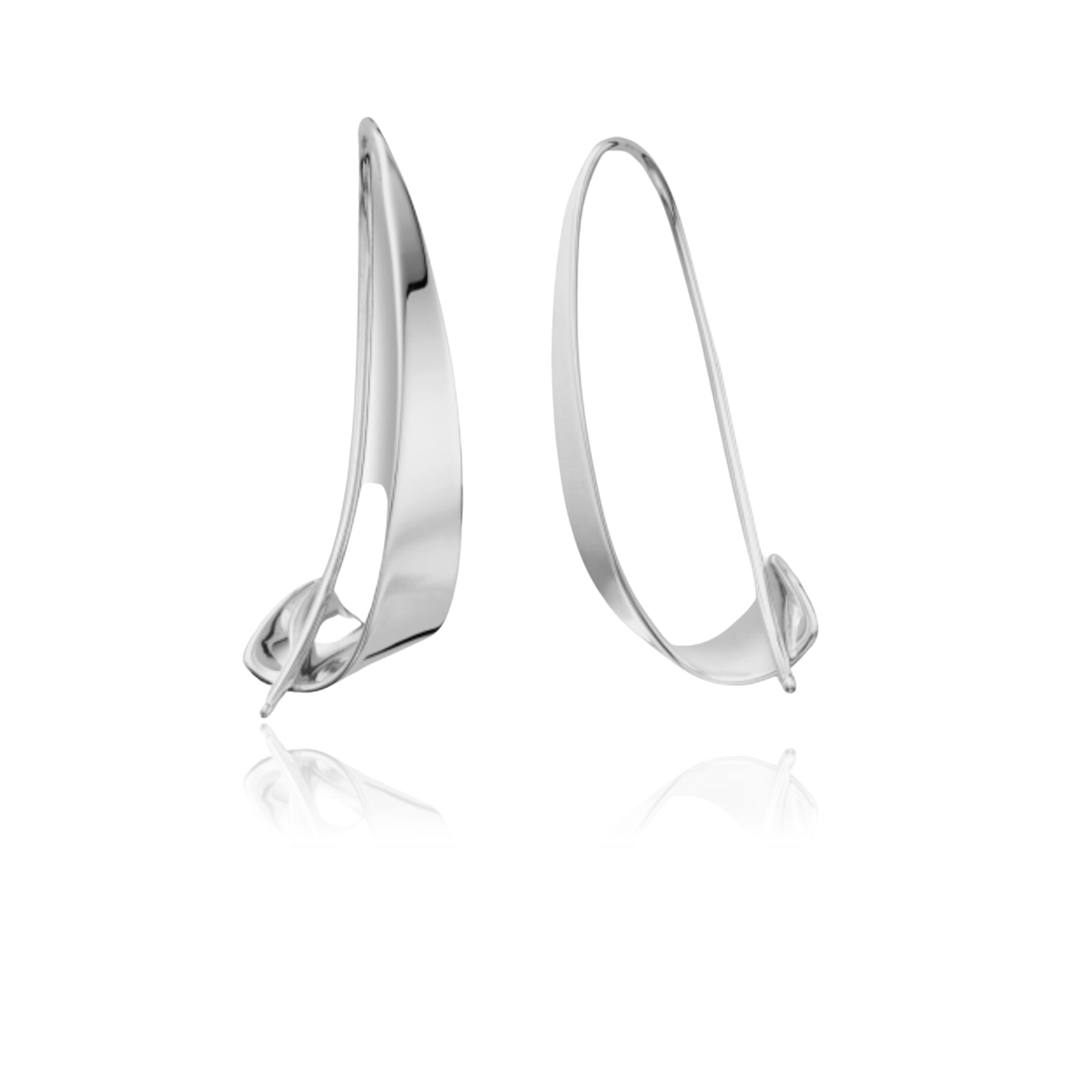 ED LEVIN STERLING SILVER WINDSWEPT EARRINGS