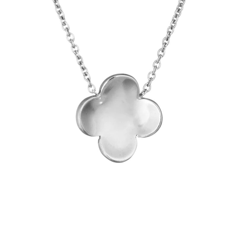 STERLING SILVER FLOWER PENDANT ON AN 18-20 INCH CABLE CHAIN