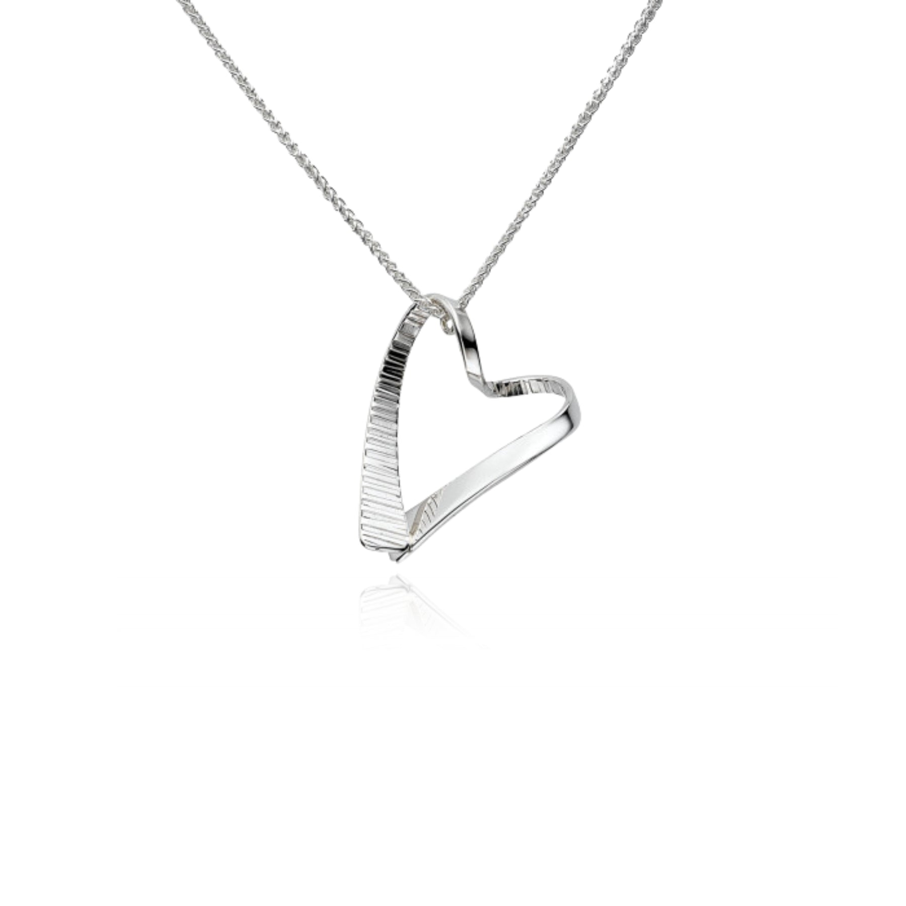 ED LEVIN STERLING SILVER CHERISH HEART PENDANT NECKLACE