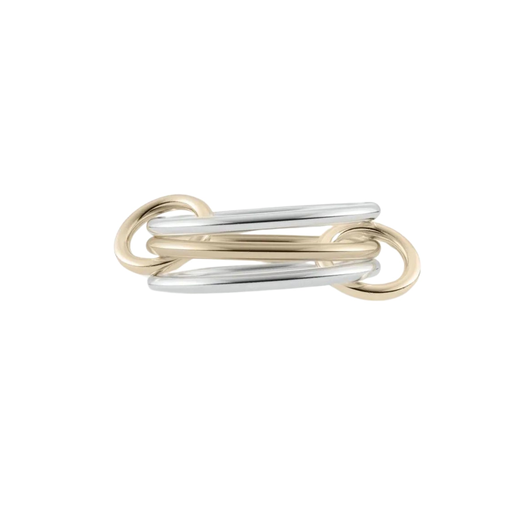 SPINELLI KILCOLLIN STERLING SILVER 18K YELLOW GOLD SOLARIUM RING