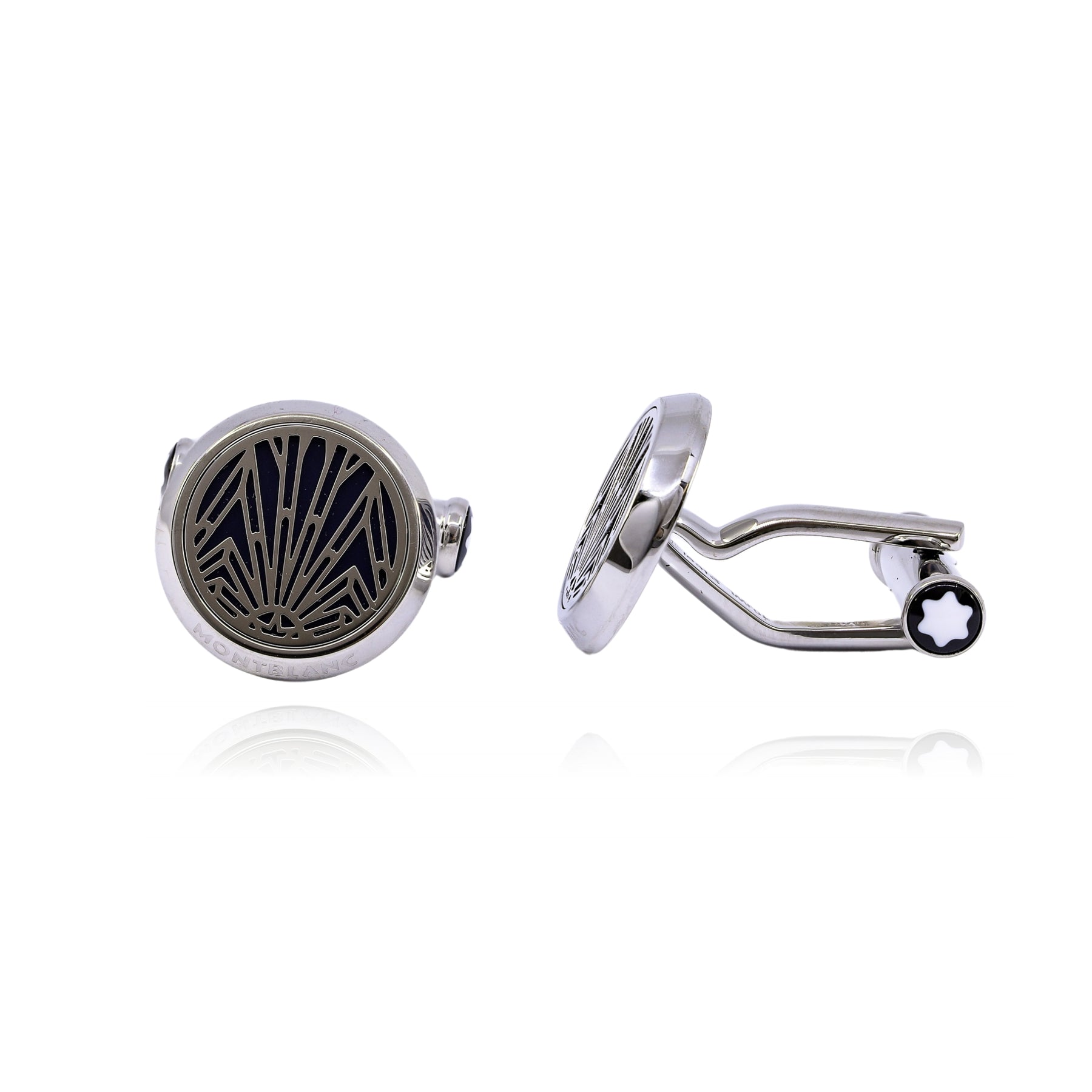 MONT BLANC MEISTERSTUCK THE ORIGIN COLLECTION ROUND CUFFLINKS