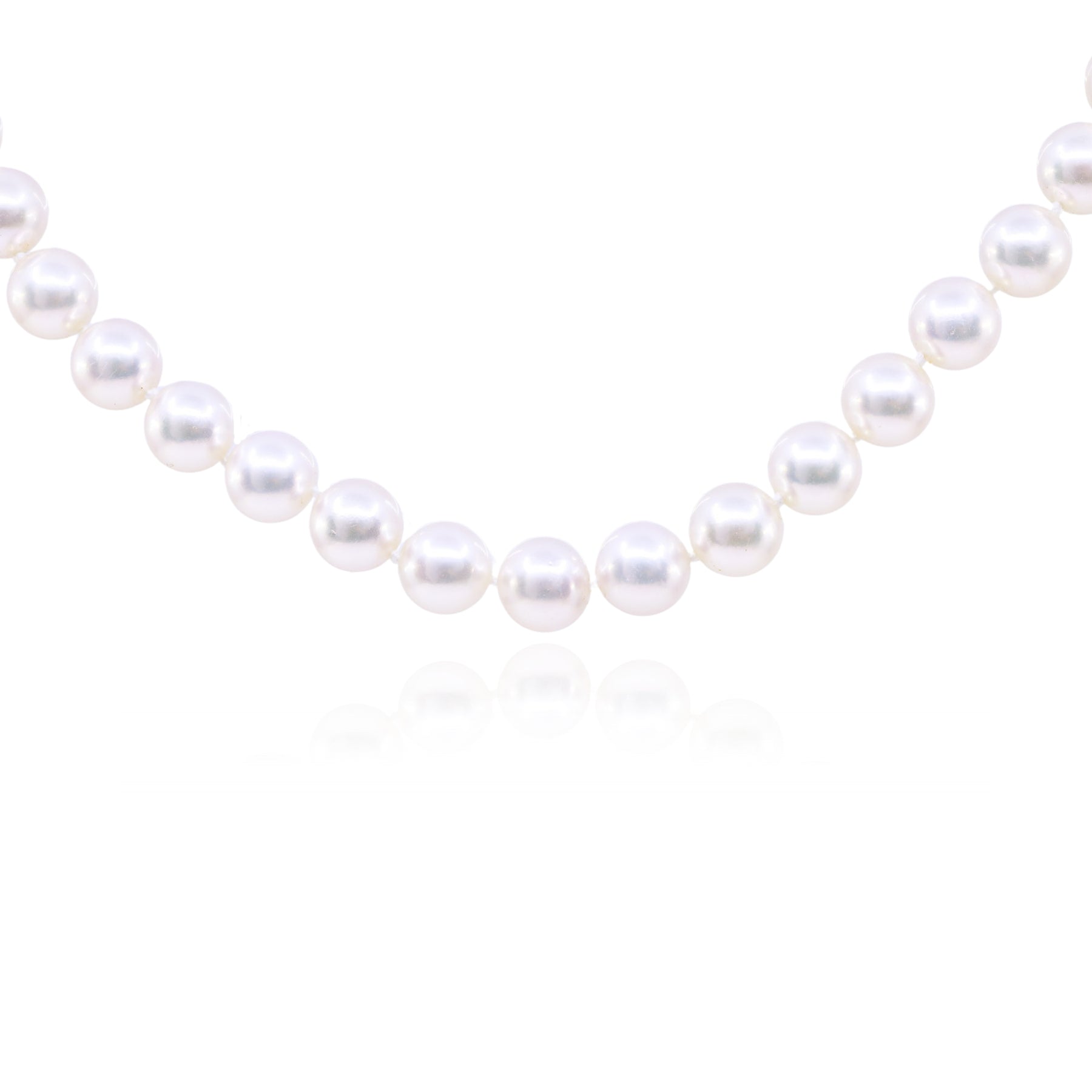 18K WHITE GOLD 18-INCH CULTURED PEARL NECKLACE