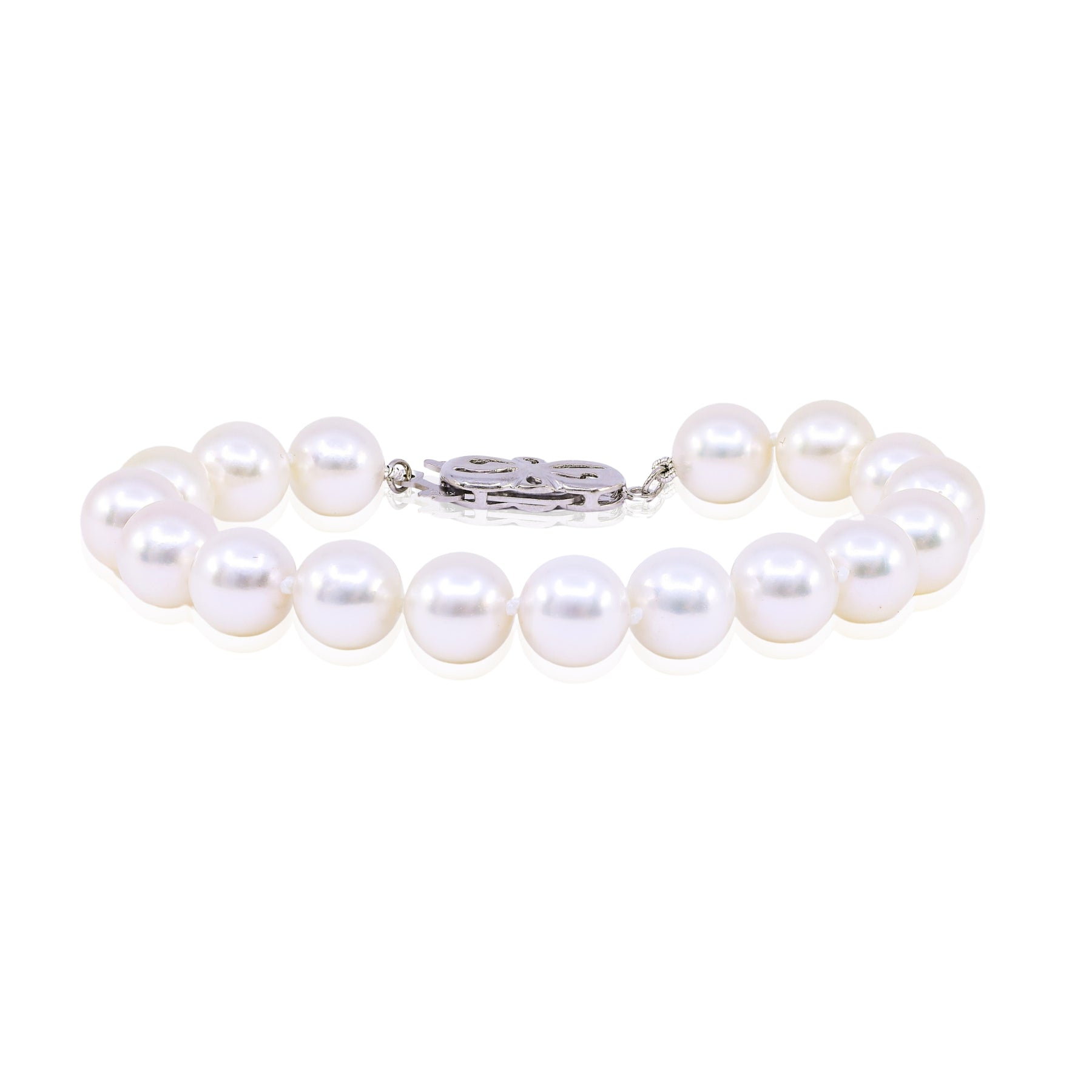 18K WHITE GOLD 7-INCH CULTURED PEARL BRACELET