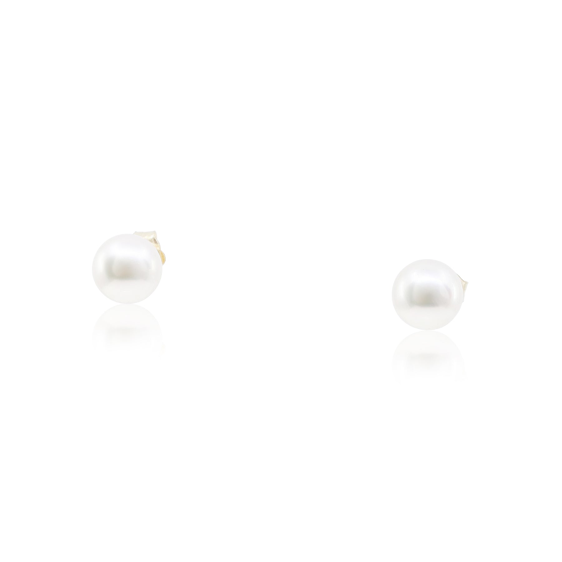 14K yellow gold 6.5-7mm cultured pearl stud earrings