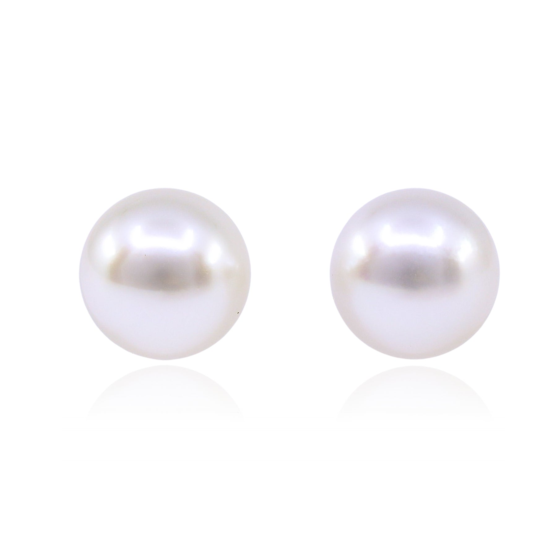 14K YELLOW GOLD 9-10MM SOUTH SEA PEARL STUD EARRINGS