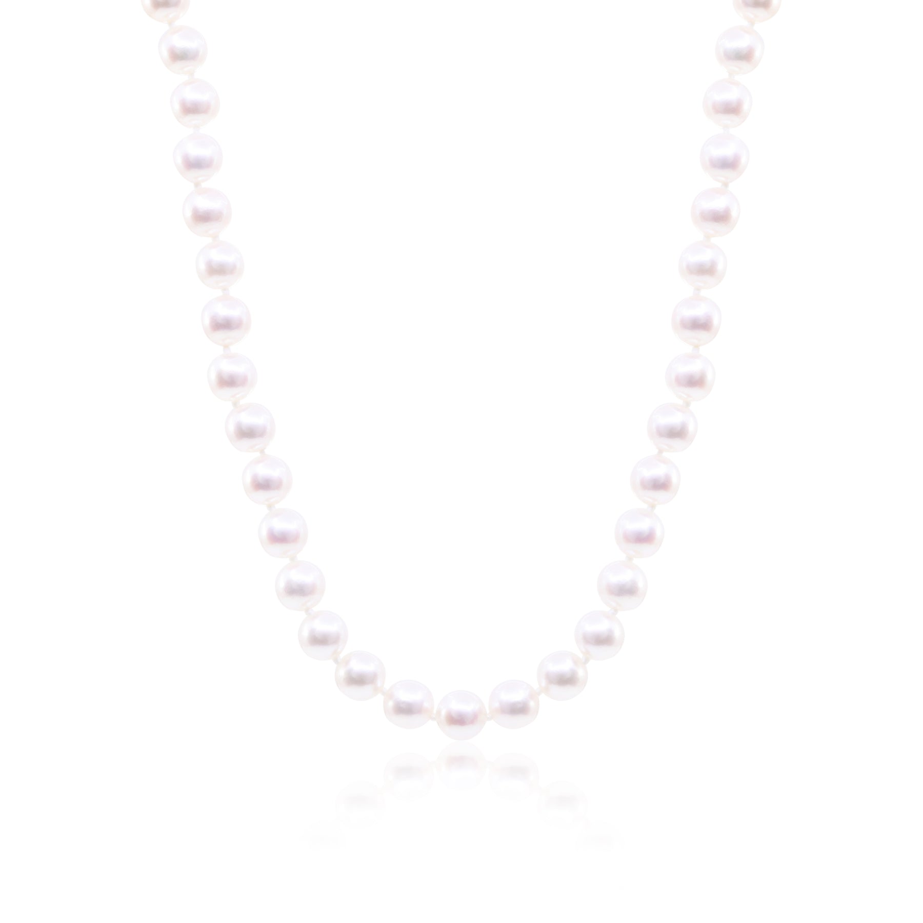 18-inch (66)6-6.5mm cultured pearl necklace with 14k white gold hook clasp