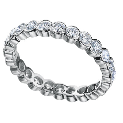 MARK PATTERSON PLATINUM HALF-BEZEL ETERNITY BAND 1.50CTW