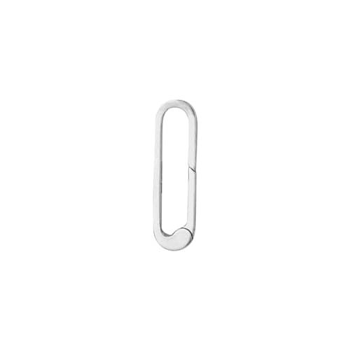 Henne Jewelers 14K white gold large paperclip link push clasp