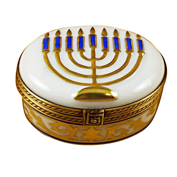 ROCHARD LIMOGES MENORAH IN WHITE