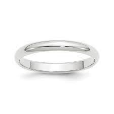 POLISHED PLATINUM 3MM COMFORT FIT WEDDING BAND