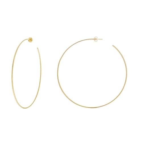 HENNE JEWELERS 14K YELLOW GOLD 60MM HOOP EARRINGS