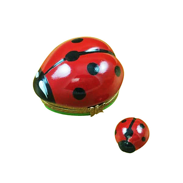 ROCHARD LIMOGES PORCELAIN MOTHER AND BABY LADYBUGS