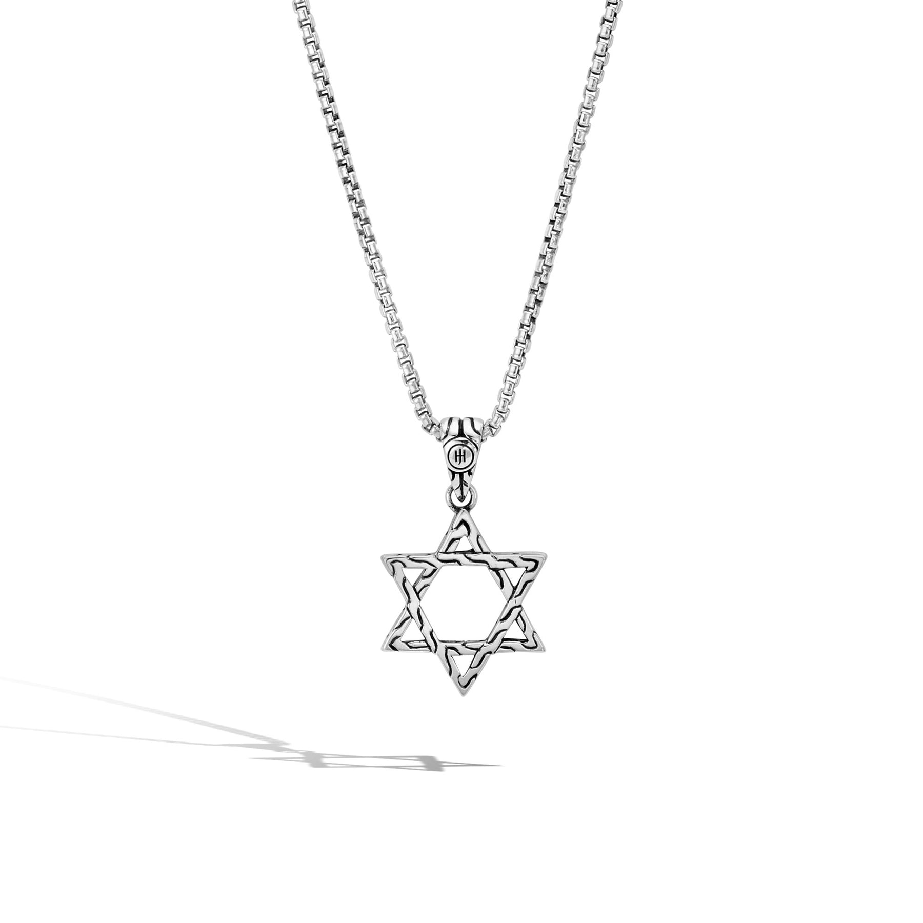 JOHN HARDY STERLING SILVER STAR-OF-DAVID PENDANT NECKLACE