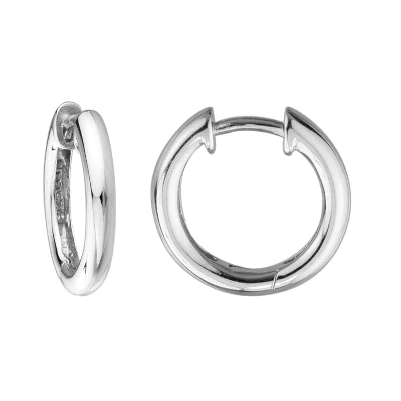 Sterling silver 15mm hinged hoop earrings