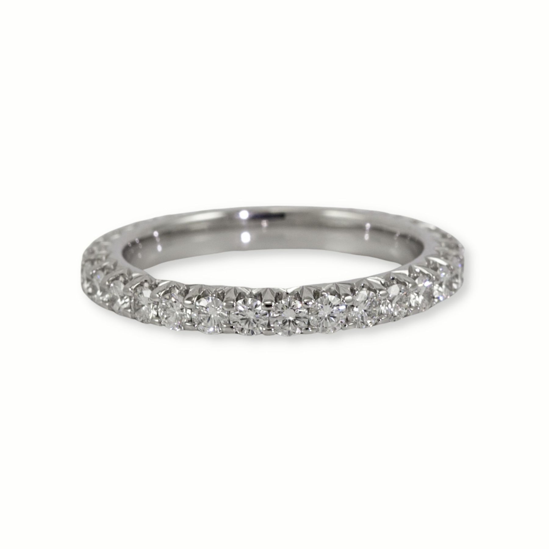 MARK PATTERSON PLATINUM SHARED PRONG DIAMOND ETERNITY BAND 1.03CTW